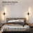 Plug In Wall Sconces Set Of 2, Modern Plug In Sconce With Remote, Dimmable LED Wall Light, Wall Lamps With Plug In Cord For TV Wall Sconces, Black Sconce Lighting For Living Room, Hallway, Bedroom