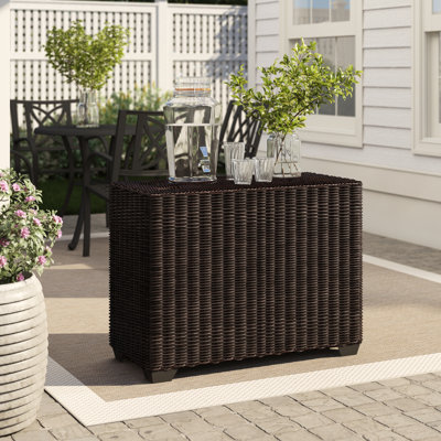 Ayomikun Rectangular Metal Outdoor Side Table