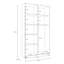 Modern sliding door wardrobe, 2-doors, space-saving, engineered wood, white-1109509947