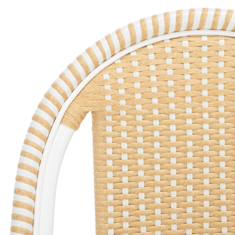Torino Outdoor Dining Side Chair, Natural Wash/White
