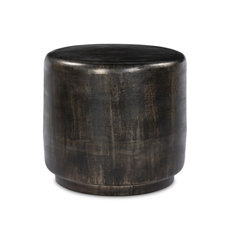Venetia Outdoor End Table, Distressed Bronze