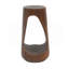 Table d'appoint d'extérieur, table de bout à conception creuse, table de tabouret de jardin de patio, table d'appoint décorative pour terrasse de balcon de plage, béton léger, texture semblable au bois, couleur brun antique-59874768