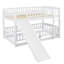 Lit superposé simple avec glissade, lit simple superposé simple avec clôture et échelle pour enfants, adolescents