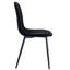 Chaise noire à haute résilience - Pieds en métal pour un confort durable de 4 chaises modernes au look sophistiqué-1746172972-1746172970
