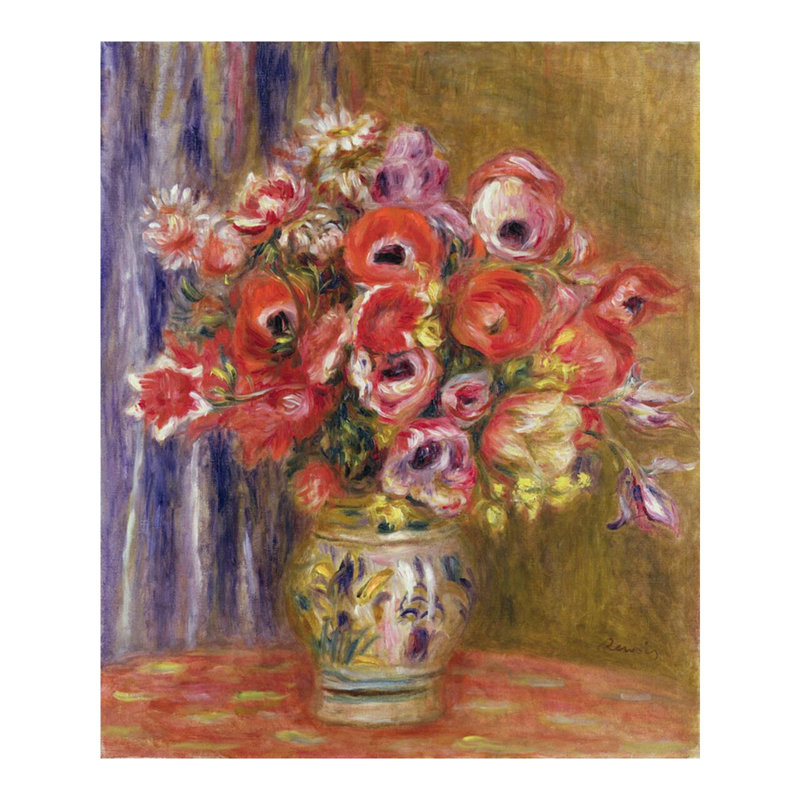 «Vase of Tulips and Anemones» par Pierre-Auguste Renoir - Estampe numérique, H 40 po x l 32 po