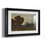 Paysage boisé sous un ciel nuageux - Henri Harpignies - Reproduction encadrée avec passe-partout et verre - 1900-947493978-947493977-947493976