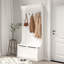Entryway Bench With Standing Coat Rack, Hall Tree With Shoe Storage Bench, Entryway Organizer With 5 Hooks