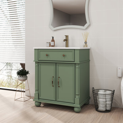 Lavabo de salle de bain 27,8 "Mid-Century avec base romaine