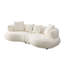 Canapé courbé Mid-Century moderne avec tissu bouclé-1518043388