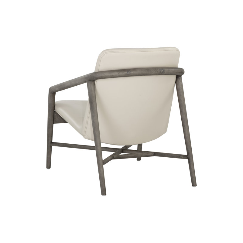 Lounge Chair, Cream Genuine Leather