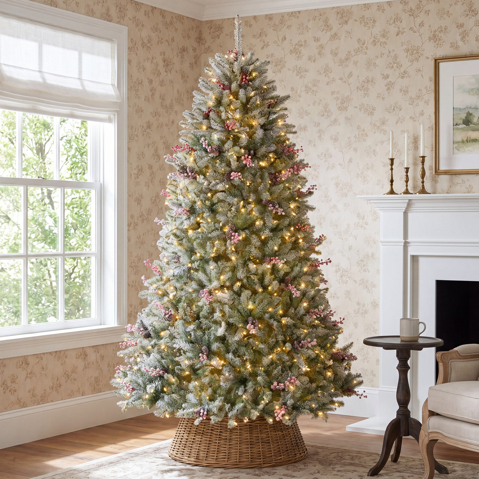 Pre-Lit Fir Christmas Tree, 7.5' H