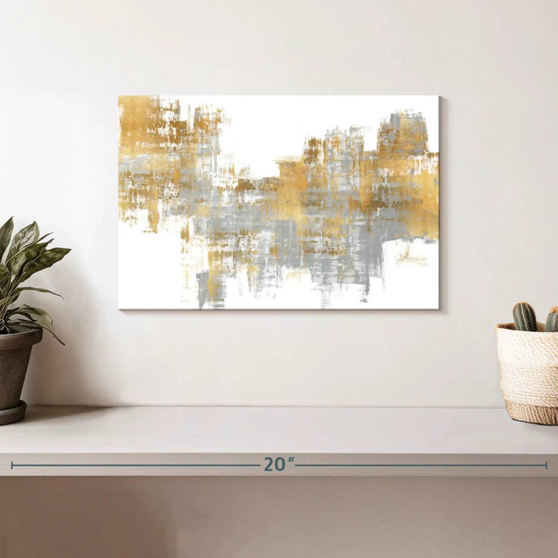 Avery Dynamic Gold On Grey I, 8" H x 12" W