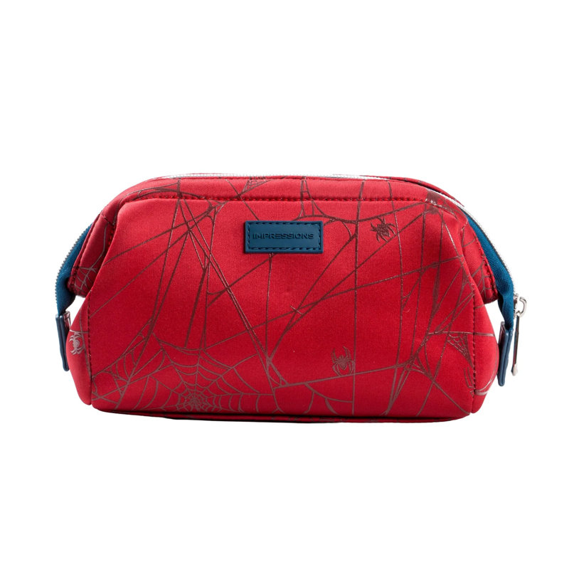 Impressions Vanity Marvel Spider-Man Toiletry & Tech Bag with Framed Zip Opening and Inner Slip Pockets