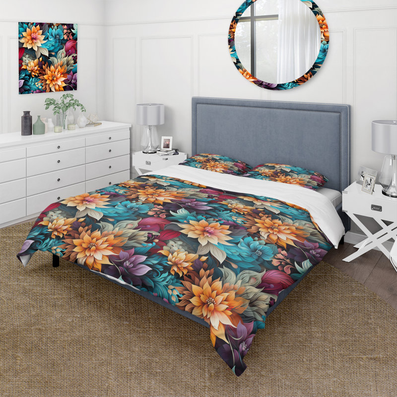 Artistic Boho Blend Boho Pattern V Bedding, Housse de couette pour très grand lit et 2 très
