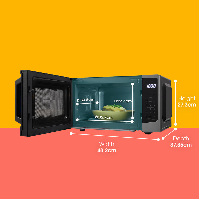 Abode 48.2cm 23m³ L 900W - Watt Countertop Microwave