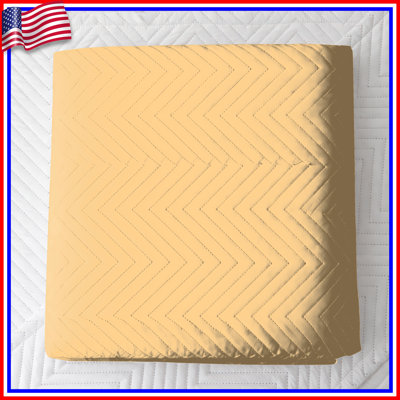 Couvre-lit matelassé de couleur beige uni toutes tailles