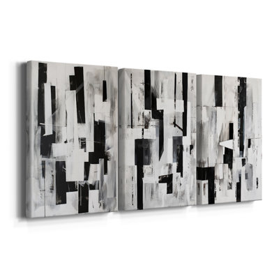 ABSTRACT Series XL - Toile tendue avec châssis sur mesure - 3 pièces