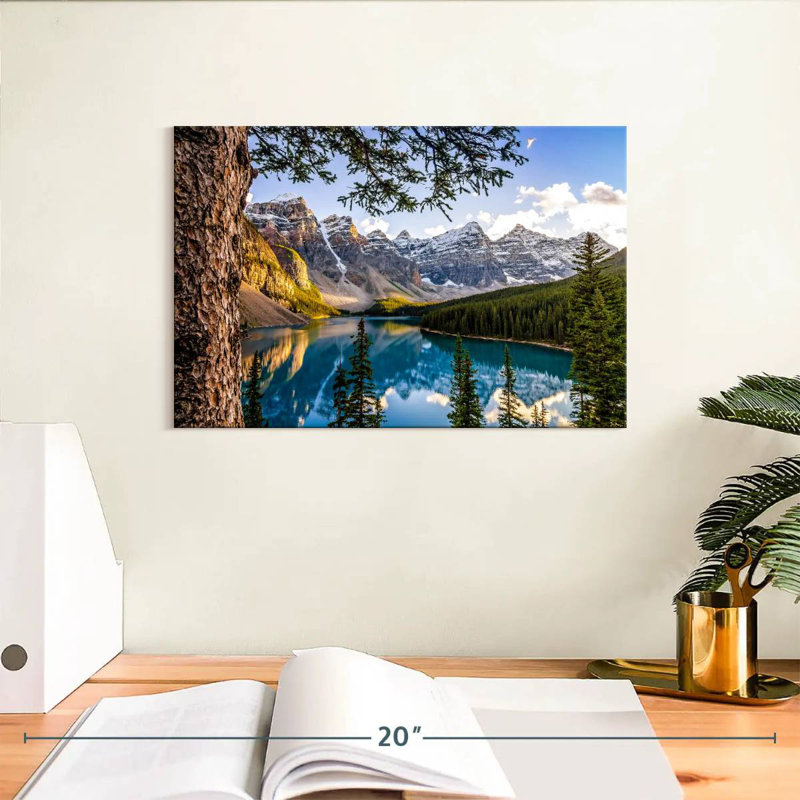 Paysage du lac Alvord Morain, H 8 po x l 12 po