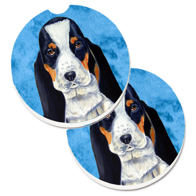 Sous-verre barbu collie voiture, Basset hound