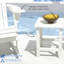 Table de bout d'extérieur pour terrasse, balcon, porche - porche blanc 15 po Weather