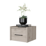 Space Saving Floating Nightstand With Versatile Shelf And Handy Drawer
