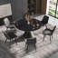 Ensemble de table de salle à manger 6 pièces avec chaises en similicuir, ensemble de salle à manger 7 pièces-738815759-754246015-754246014