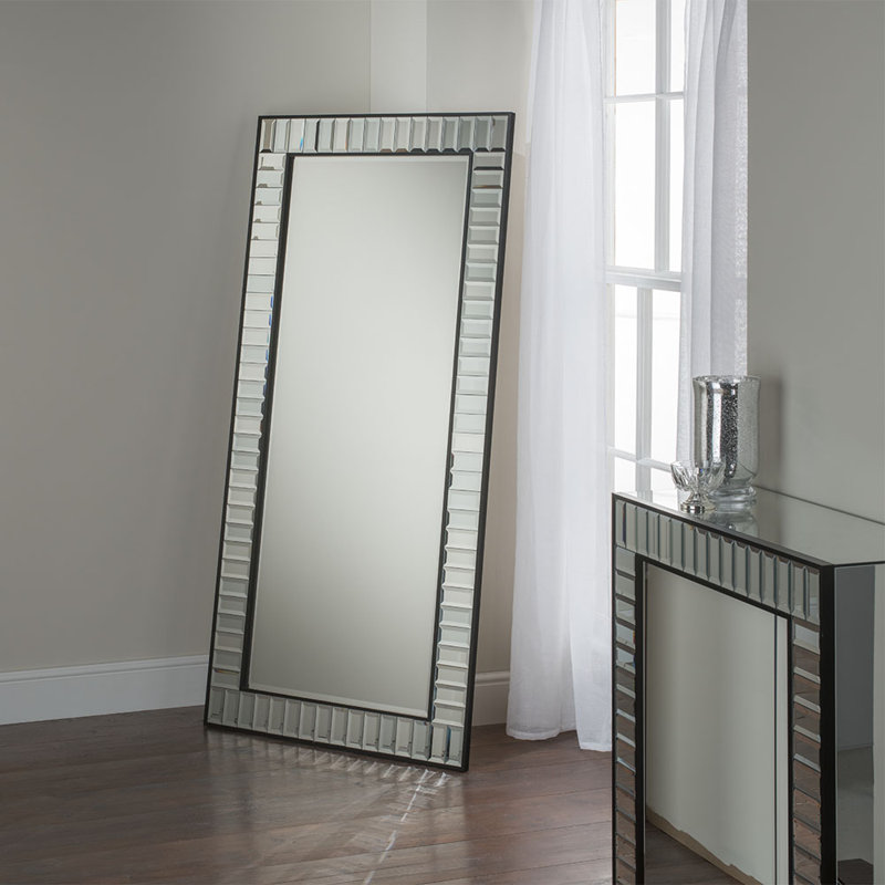 Candelaria Wood Flat Wall Mirror, 175 cm H x 84 cm W