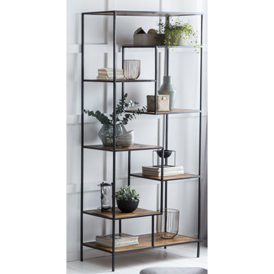 Lehoux 200cm H x 90cm W Iron Etagere Bookcase