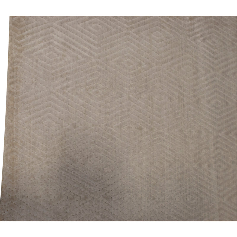 Tapis argent noué à la main de haute qualité