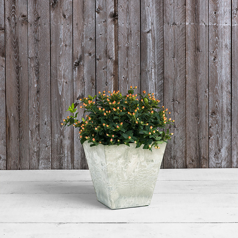 Alaunah Pot Planter, Mint, 10" H x 9.8" W x 9.8" D