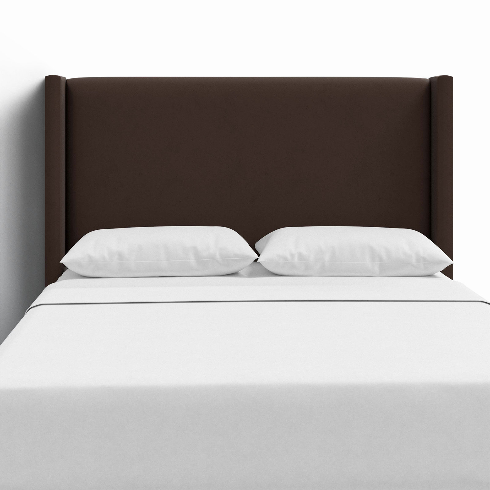 Hanson Pine Headboard, King, Classic Chocolate Velvet