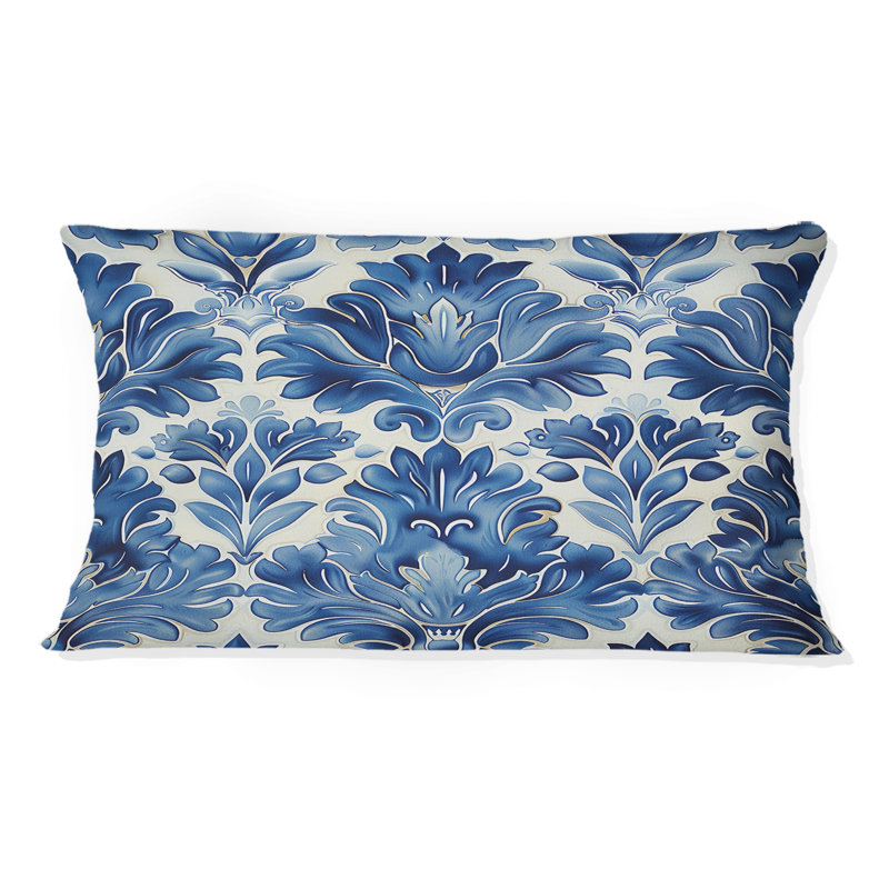 Coussin lombaire transitionnel bleu ivoire