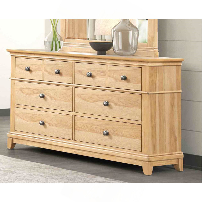 Mobilier de chambre à coucher de style commode avec rangement à 1 tiroir et placage de pacane