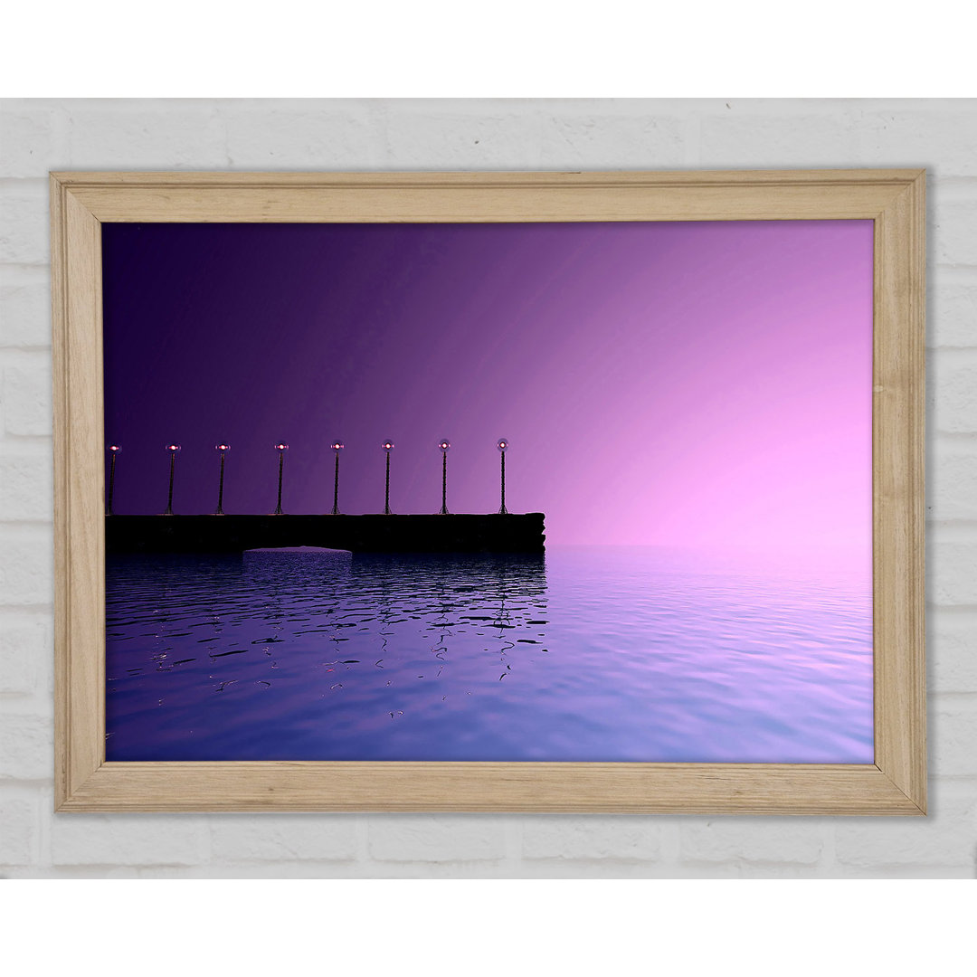 Purple Sky Pier Gerahmter Druck