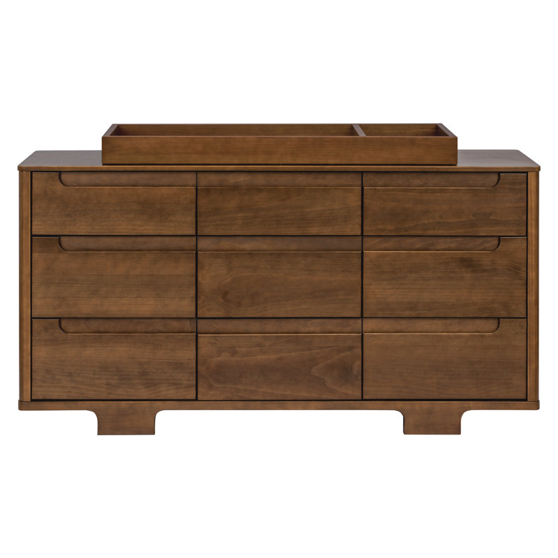 Yuzu 9-Drawer Dresser, Assembled, Natural Walnut