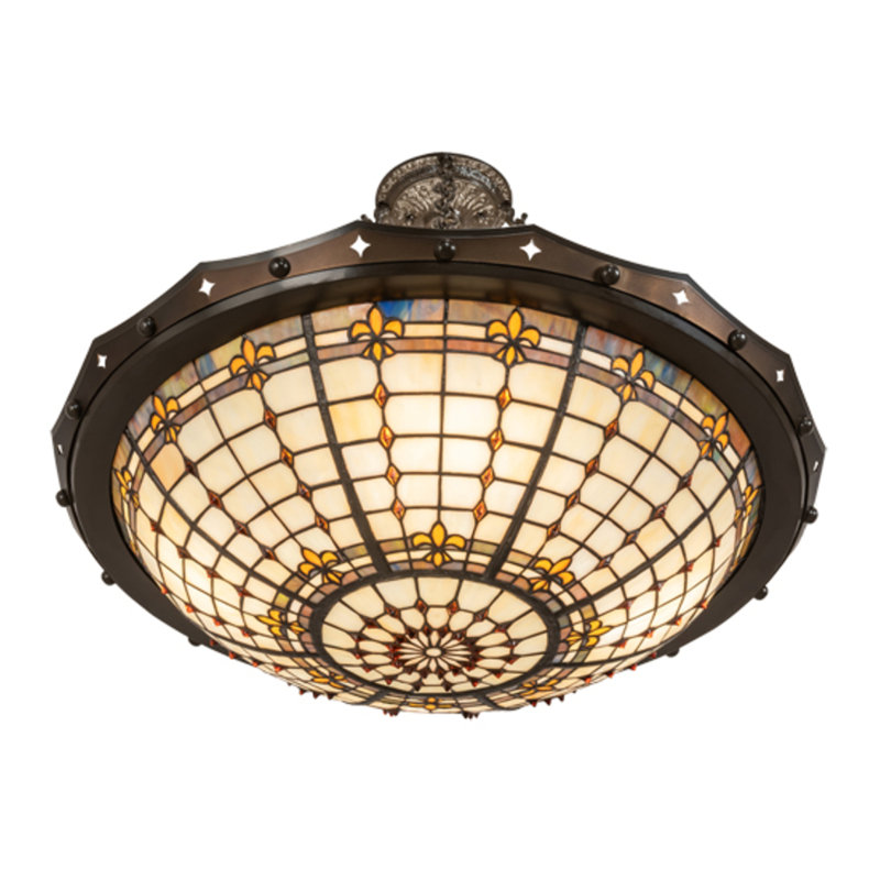 Fleur-de-Lite 4 - Light Semi Flush Mount