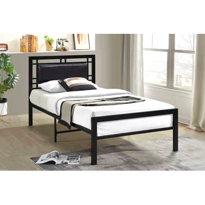 Modern Metal Platform Bed Frame with Headboard & Footboard, Heavy-Duty Steel Slat Support, No Box Spring Needed, Noise-Reducing Stable Construction, Underbed Storage Clearance Easy Assembly,