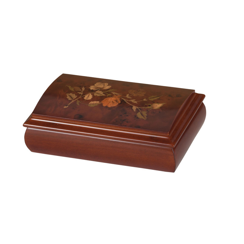 Walnut Rose Jewellery Box +