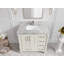 Meuble-lavabo simple 36 po avec plateau en marbre Aberdeen