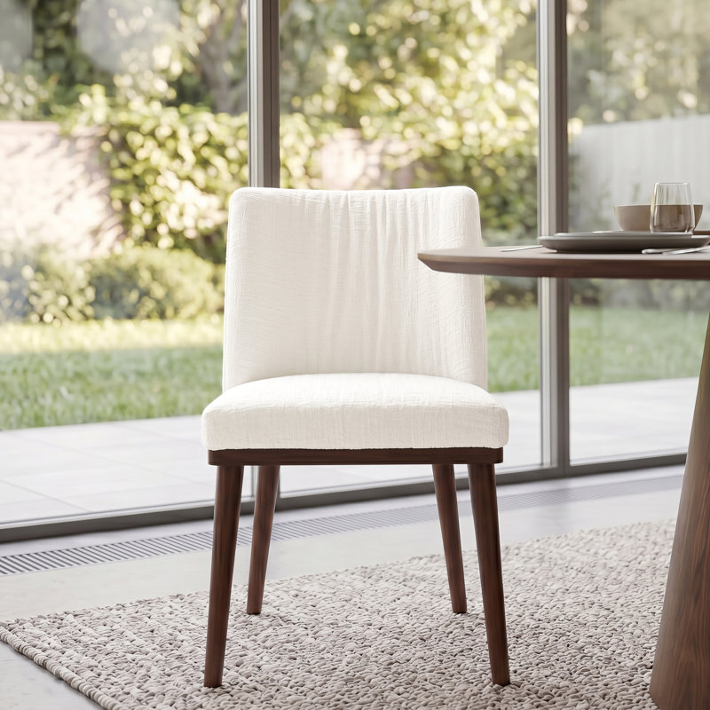 Kela 18.9'' H Fabric Upholstered Side Chair, White