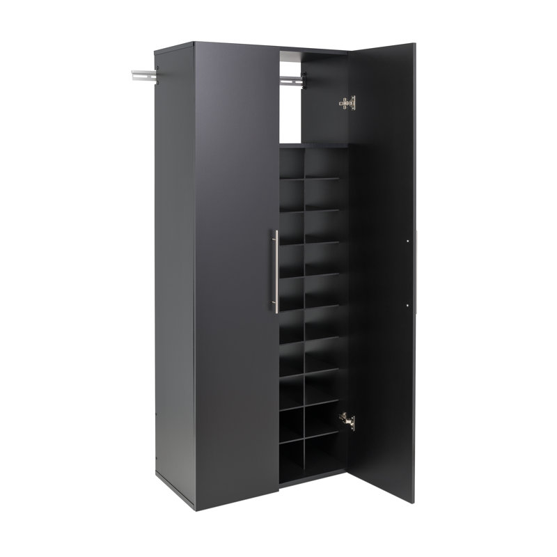 Armoire de rangement H 72 po x l 30 po x P 16 po Barrayo, Noir