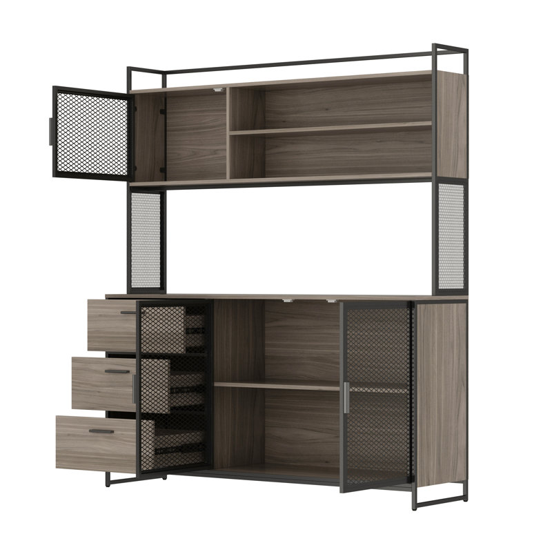 Lackowski 68.5'' Kitchen Pantry, Walnut