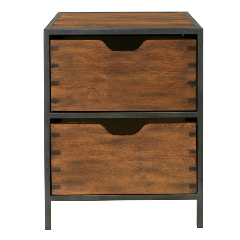 Commode de rangement à 2 tiroirs Hardage