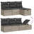  Garden Sofa Set Light Grey Poly Rattan Large Modular