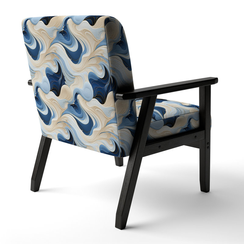 Fauteuil d'appoint rembourré moderne et contemporain Coastal Minimalisme