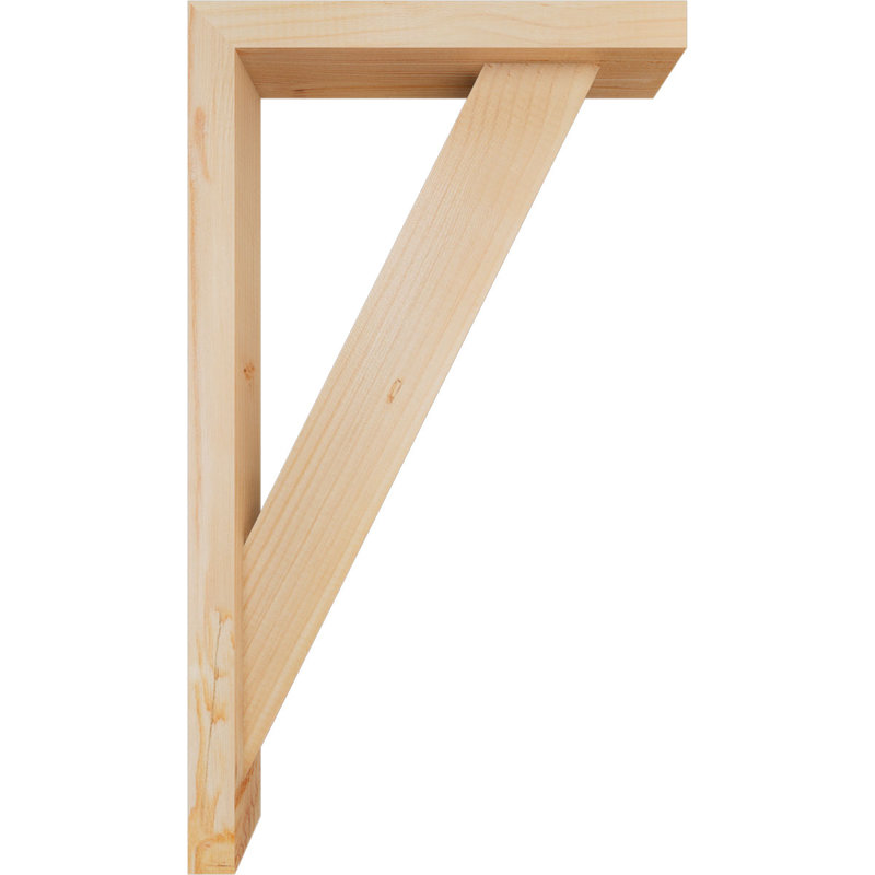 Support de bloc traditionnel avec entretoise décalée, 28 x 16, Sapin Douglas de l 3 1/2 (lisse)