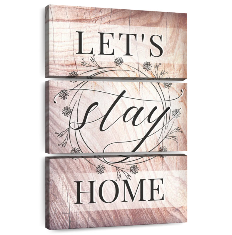 Plaque murale Kema Let's Stay Home Wreath, H 74 po x l 48 po