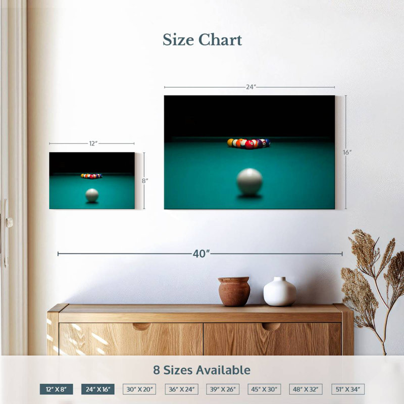 Pool Table, 8" H x 12" W