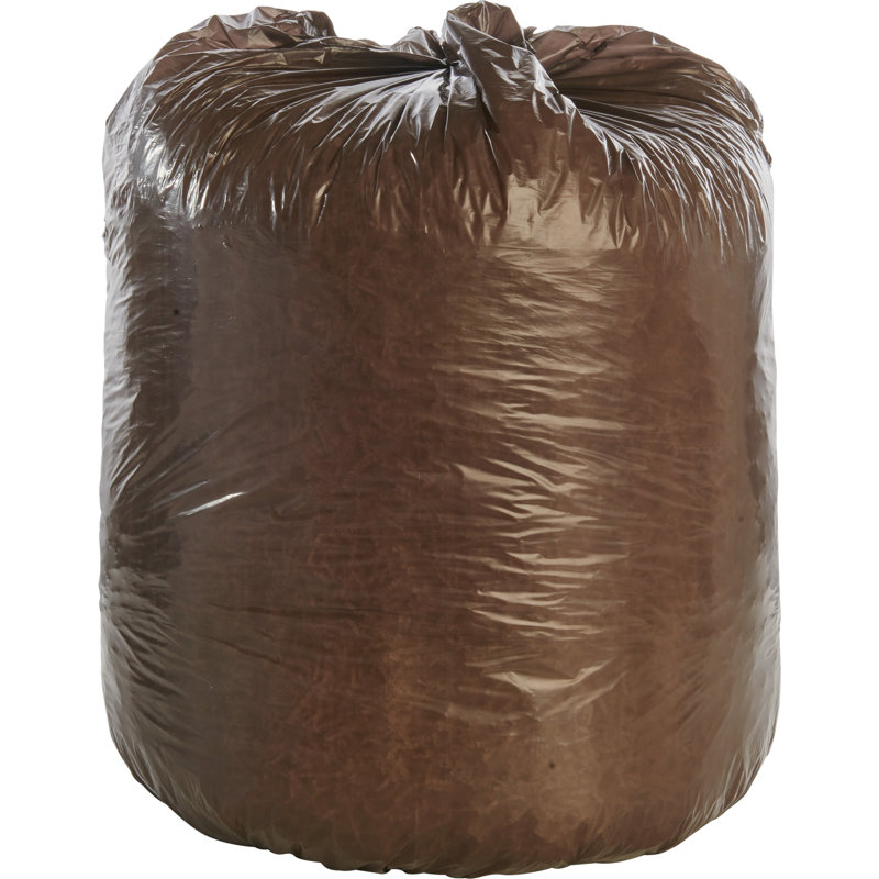 Plastic Trash Bags - 120 Count, 8.38" H x 5" W x 3" D, Brown