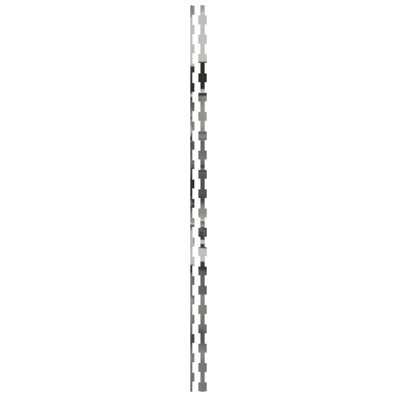 Ensemble de 30 panneaux muraux Midland, H 94 po x l 2 po, Argent